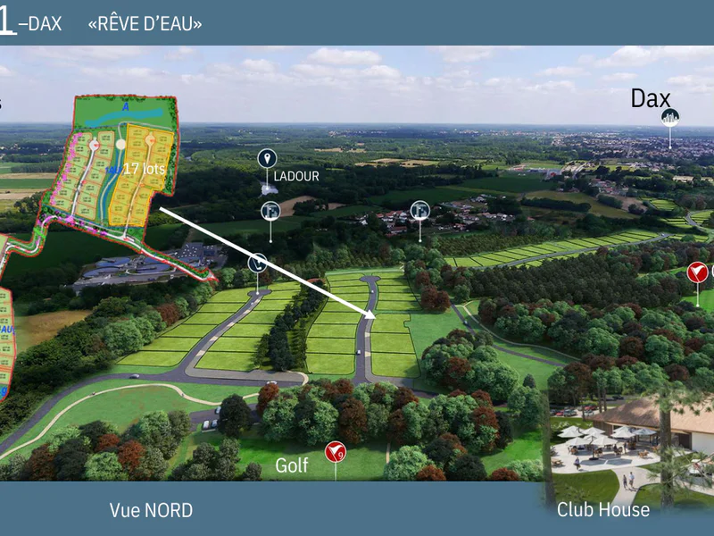 Terrain à bâtir futur golf de Dax